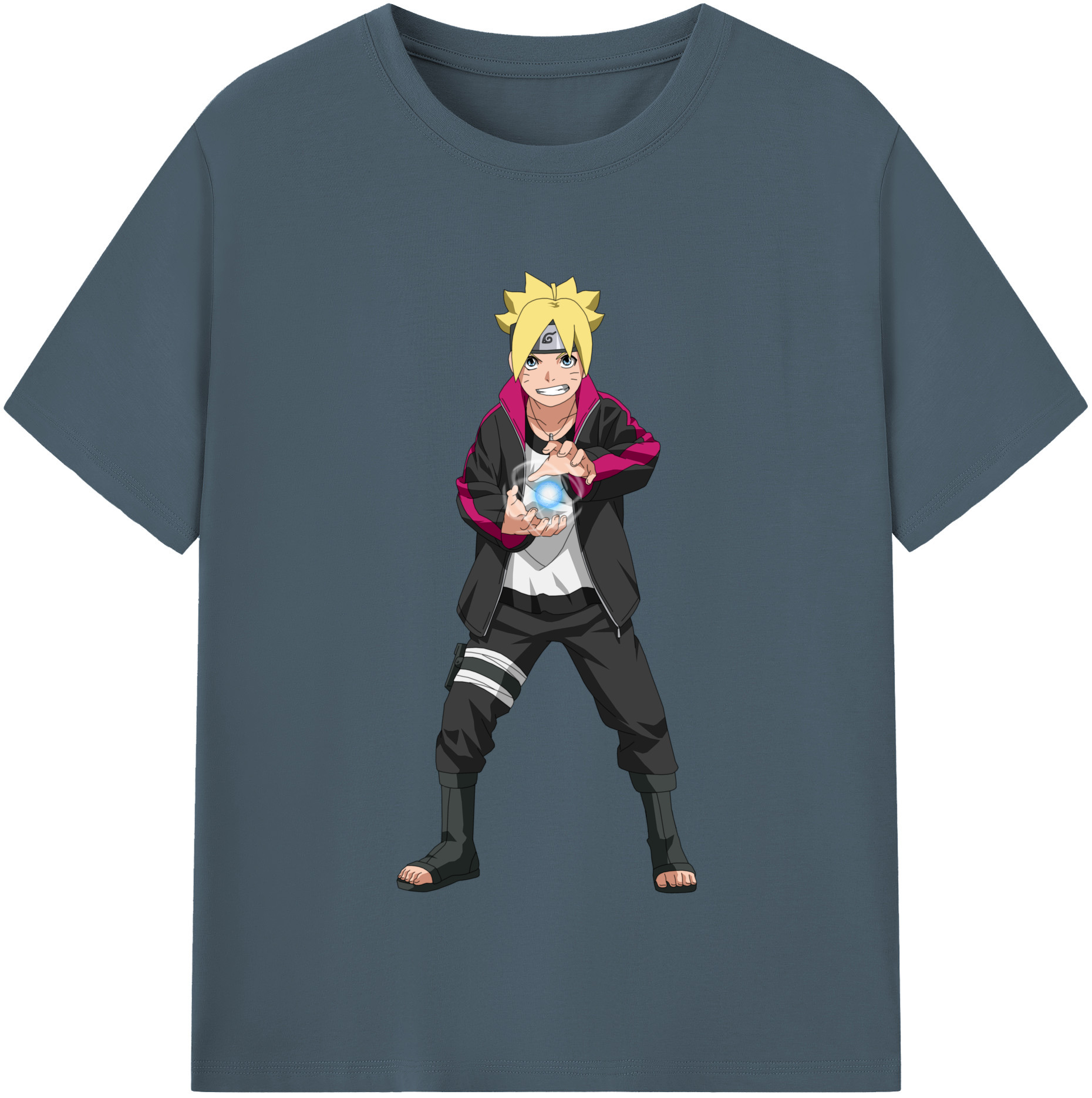 （画像用） NARUTO -ナルト- うずまき ボルト Uzumaki Boruto 綿100％半袖Tシャツ（フロントプリント）